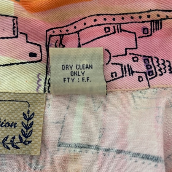 New Direction Colourful Pink Jacket Button up with collar size Medium - Picture 10 of 10